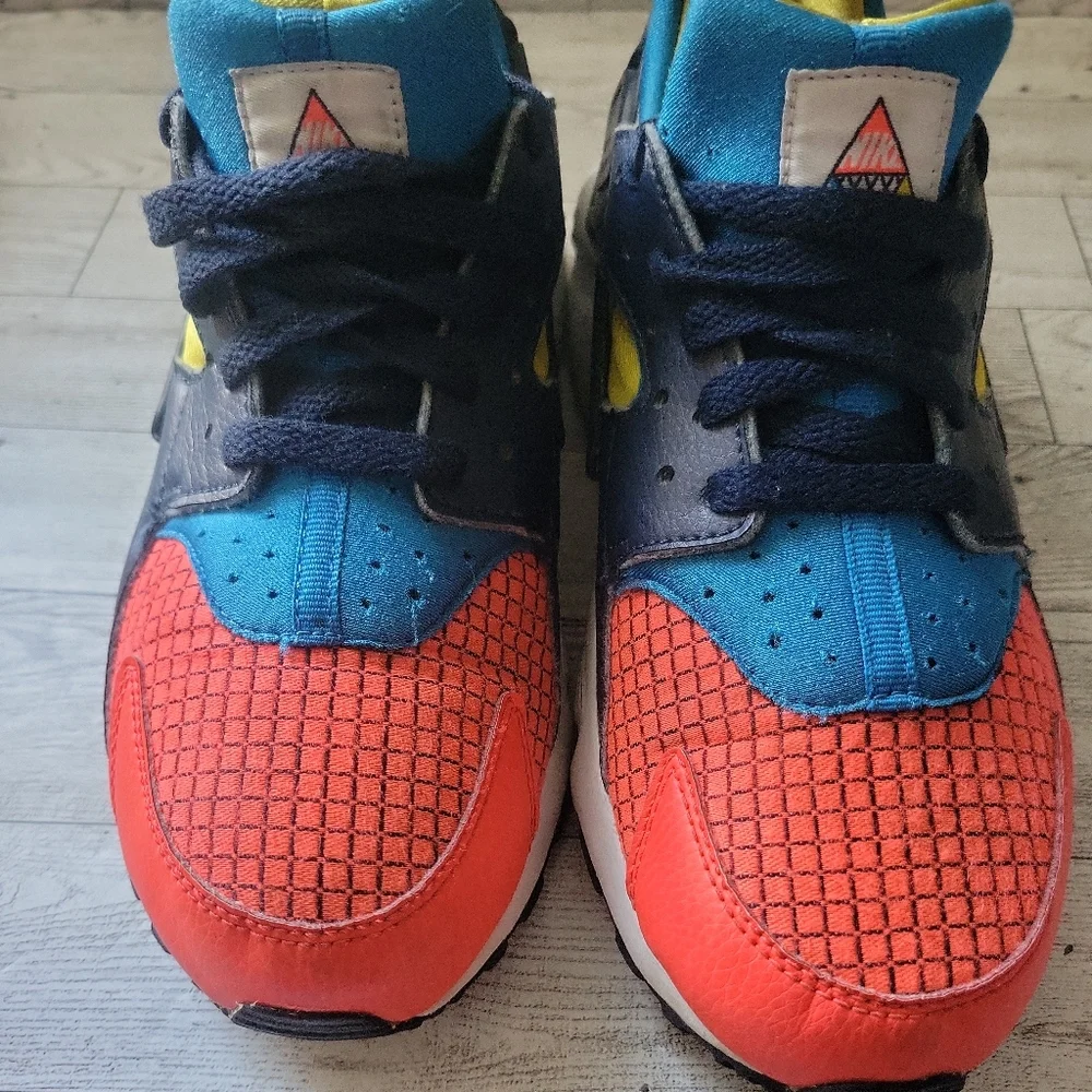 Huarache Run‎ GS 6.5Y Kids Shoes Sneakers BQ7096-600 Crimison/Obsidian